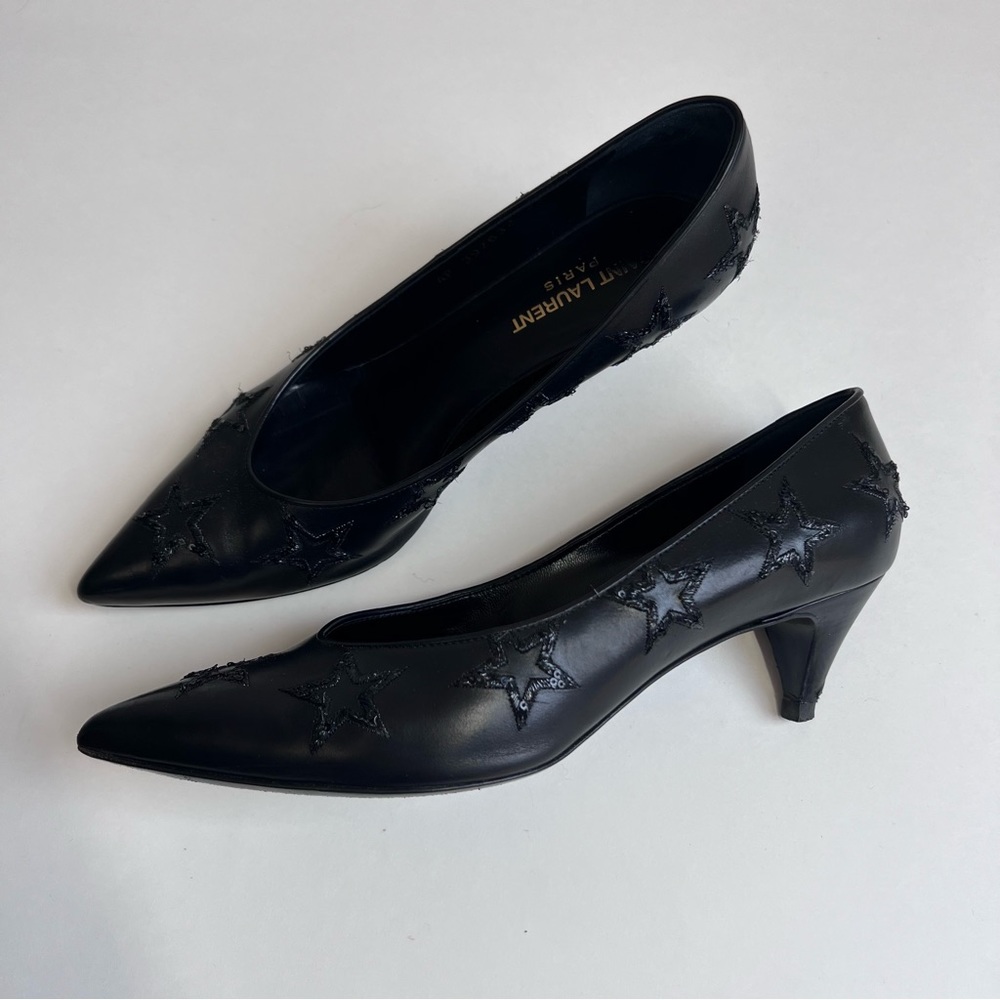 Saint Laurent Black Star Heels